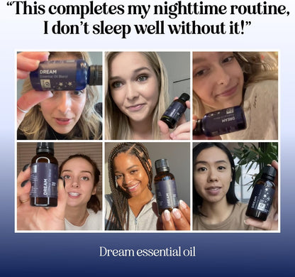 Sleep Essential Oil Blend for Diffuser - Dream Essential Oils for Diffusers | Aromatherapy and Relaxation with Clary Sage Ylang-Ylang Roman Chamomile and Lavender for Sleep Time Support (1 Fl Oz)